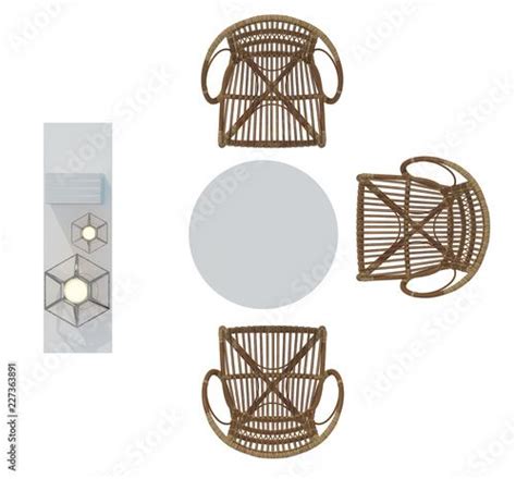 Chair Rattan Top View Stock Photo Adobe Stock