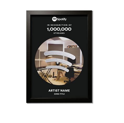 Spotify Plaque Streaming Award Custom Gold Record For Artists Trophy