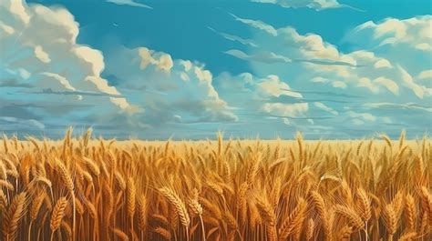 Premium AI Image Close Up Of Ripe Golden Wheat With Vintage Effect