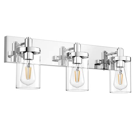 Aipsun Chrome Vanity Light For Bathroom 3 Light Farmhouse Bathroom