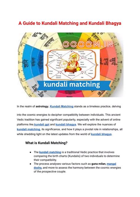 Ppt A Guide To Kundali Matching And Kundali Bhagya Powerpoint