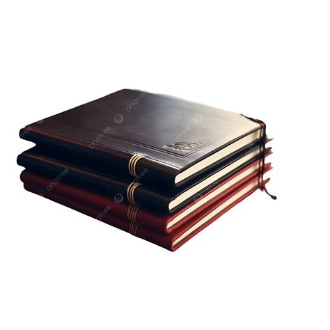 A Stack Of Leather Bound Notebooks Notebooks Stack Bound Png