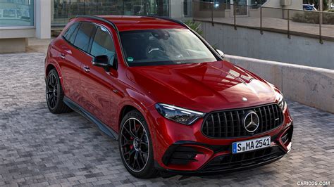 2025 Mercedes Amg Glc 63 S E Performance Color Patagonia Red Metallic Front Three Quarter