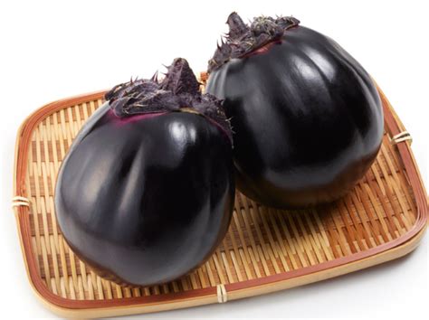 Eggplant Giant Black Eggplant Purpleblack Seed Solanum Melongena Terung Hitam Bulat