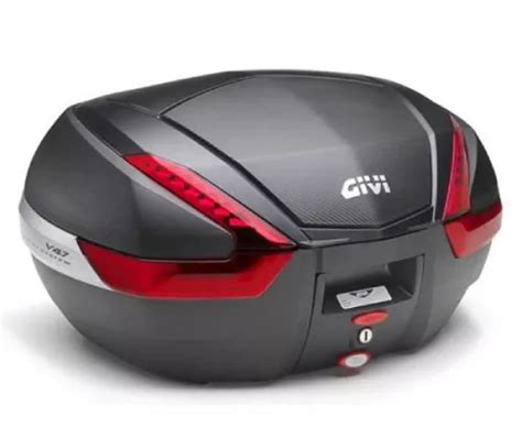 Bau Traseiro Monokey Givi V47 Vermelho Grelha Givi E159