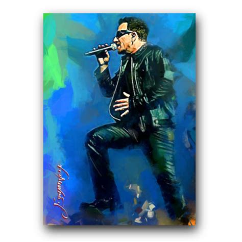 Bono Art Card Limited Edward Vela Signed Music Ebay