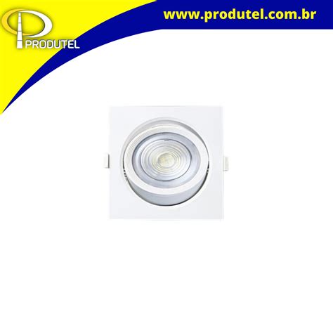 Spot Led Embutir Alltop W K Bivolt Quadrado Branco Par