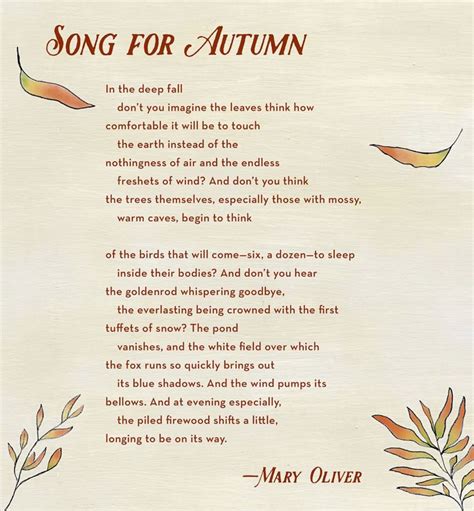 Pin By Judy Welk Rader On Fall Into Autumn Mary Oliver Poems Mary