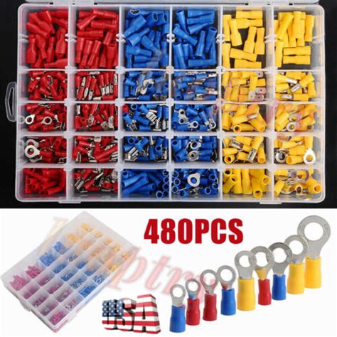 Pc Assorted Insulated Electrical Wire Terminal Crimp Connector