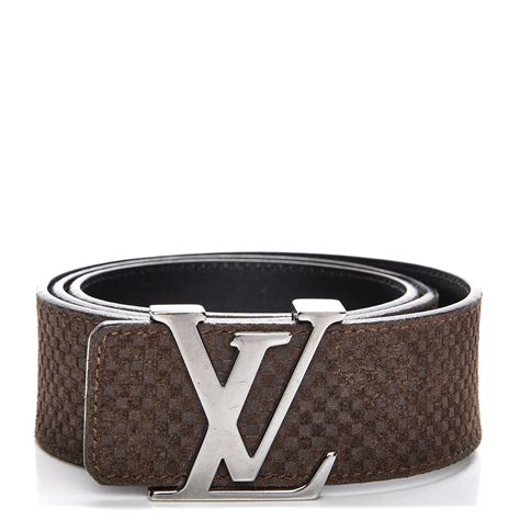 Louis Vuitton Suede Calfskin Mini Damier Mm Lv Initiales Belt