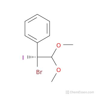 1 Bromo 1 Iodo 2 2 Dimethoxyethyl Benzene Structure C10H12BrIO2