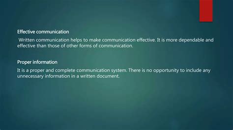 Advantages And Disadvantages Of Written Communication Ppt Free Download