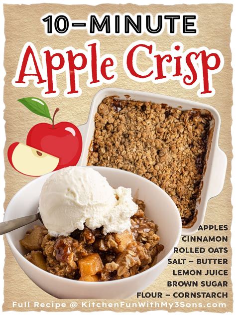 Princess - OLD-FASHIONED APPLE CRISP! 🍎🍎 >>Ingredients