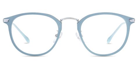 Unisex Full Frame Mixed Material Eyeglasses