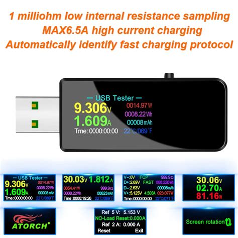 Testeur Usb U96p 13 En 1 Voltmètre Numérique Dc Ampèremètre Tension