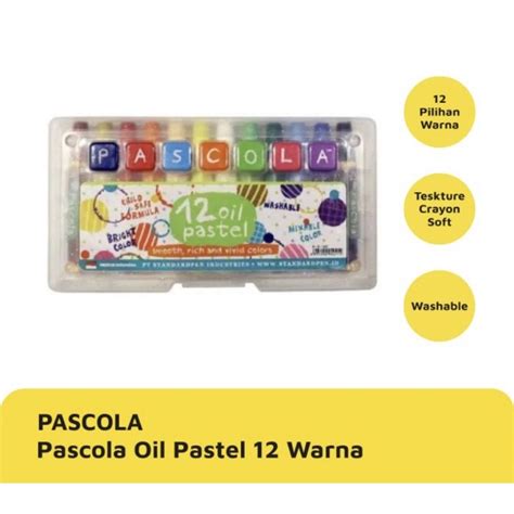 Jual CRAYON OIL PASTEL PASCOLA ISI 12 WARNA MURAH Shopee Indonesia