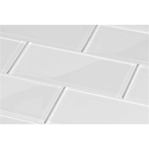 White Glass Subway Tile 3 X 6 Glossy White Subway Tile