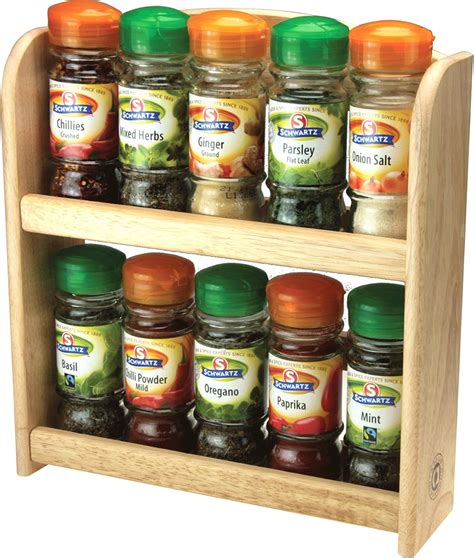 Apollo Filled Schwartz Spice Rack Set Including Jars Amazon Co Uk