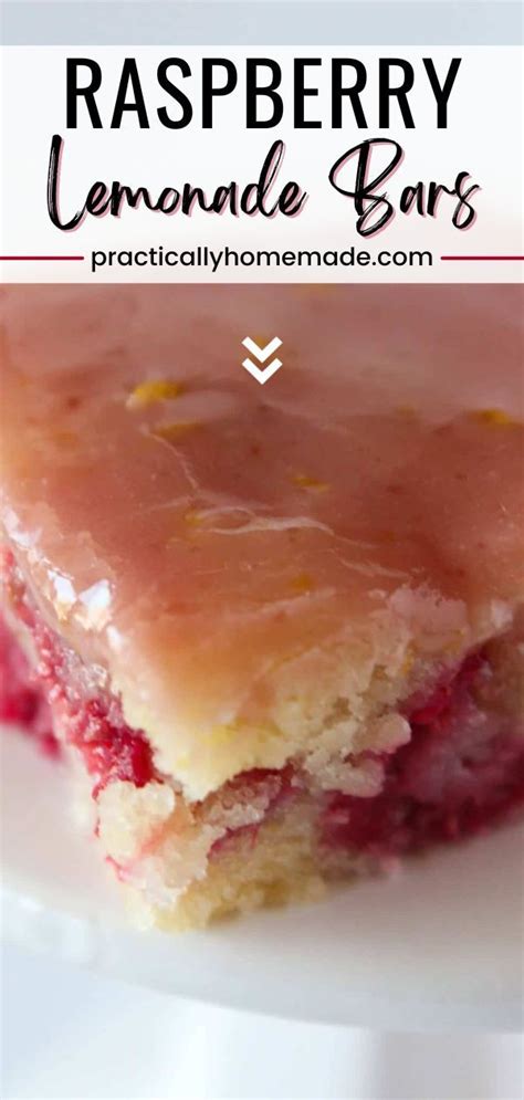 Raspberry Lemonade Bars Recipe Practically Homemade Recipe In 2024