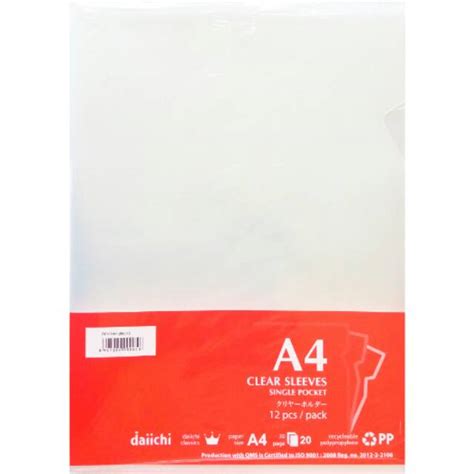 Jual Map L Clear Sleeves Daiichi A Pack Pcs Shopee Indonesia