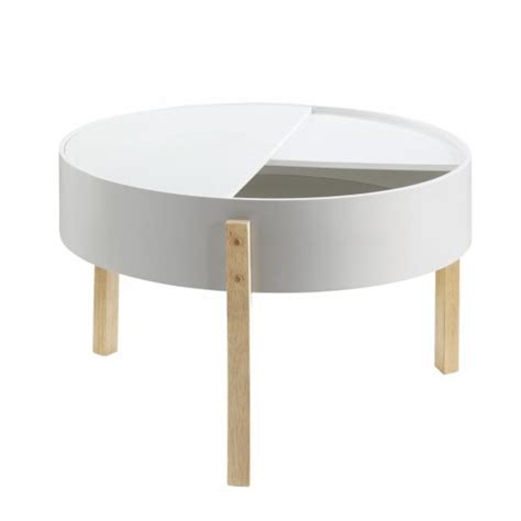 Bowery Hill Modern Wood Coffee Table In White And Natural Kroger