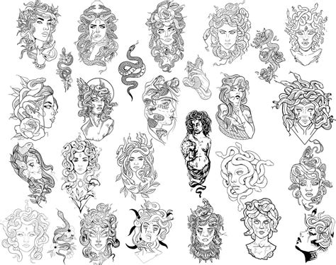 SVG File 27 Goddess Medusa Gorgon SVG File Mega Pack Laser Wall Art