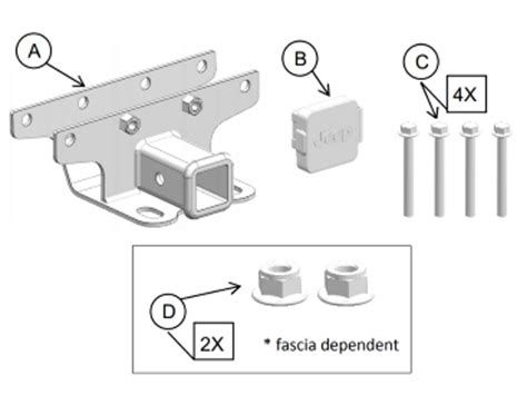 Genuine Mopar Trailer Hitch Class 2 With 2 Inch Hitch Receiver 82215209 Mopar Genuine Parts