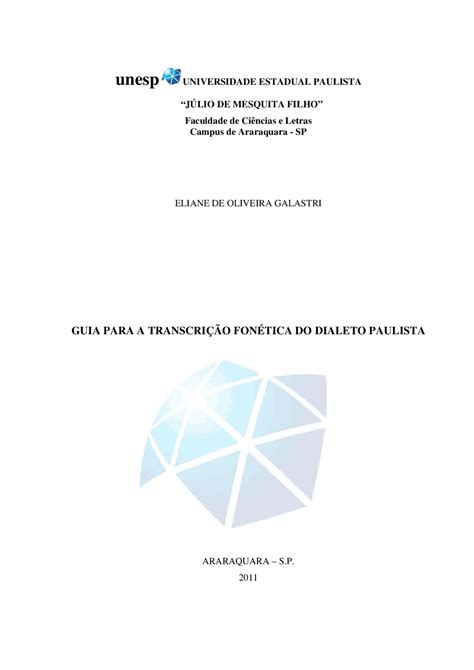 GUIA PARA A TRANSCRIÇÃO FONÉTICA DO DIALETO | Esquemas Língua Portuguesa | Docsity