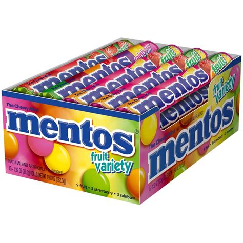 Mentos Chewy Mints Variety Pack 1 32 Oz 15 Pk