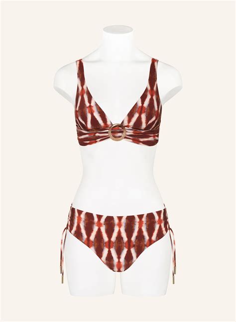 Maryan Mehlhorn Bralette Bikini Top Sanguine In Dunkelrot Rot Ecru