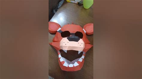 Foxy Máscara Papercraft Créditos A Momuscraft Youtube