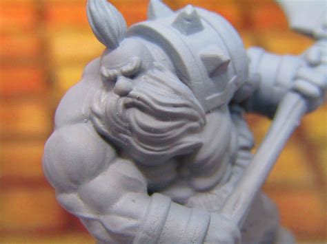 Dwarven Barbarian Berserker Mini Miniature Dwarf 3D Printed | Etsy