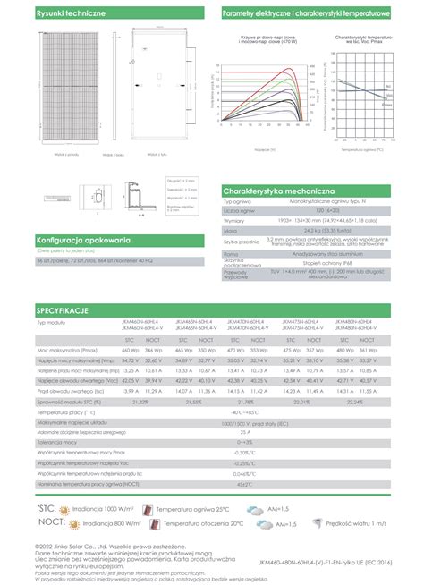 Panel Fotowoltaiczny Jinko Solar Jkm N Hl V Bf Dobra Cena