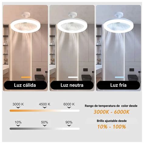 Ripley VENTILADOR LAMPARA CON FOCO LED DE 36W CON 3 TONOS DE LUZ Y 3