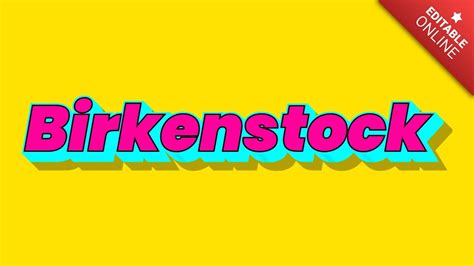 Birkenstock 3D Text Pop Art Vintage Texteffekt Generator