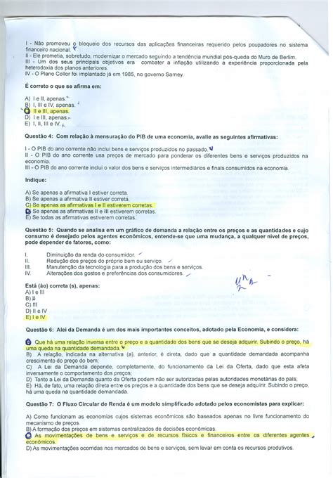 ECONOMIA E MERCADO PROVA PRESENCIAL 2019 UNIP Economia E Mercado Unip