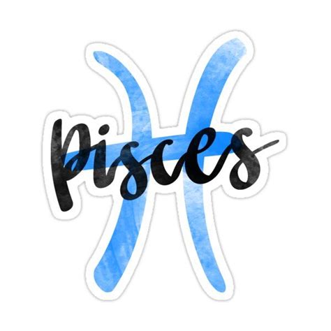 Pisces Zodiac Sign Sticker Sticker For Sale By Alongcamekathy