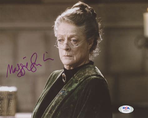 Maggie Smith Signed Harry Potter 8x10 Photo Psa Coa Pristine Auction