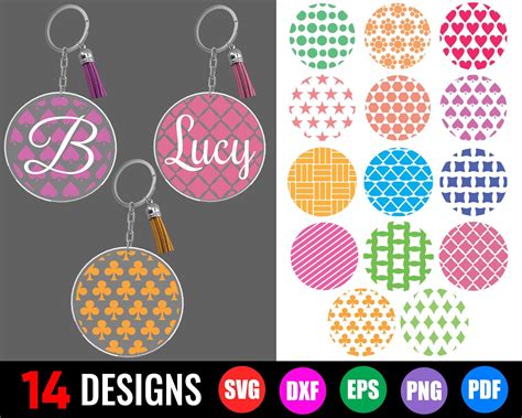 180 Keychain SVG Bundle Keychain Pattern SVG Brush Strokes Etsy