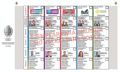 Cómo se vota con boleta única en las elecciones 2023 de Mendoza