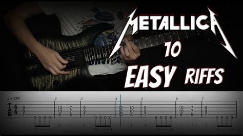 Metallica 10 Easy Riffs Youtube