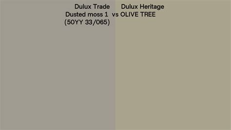 Dulux Trade Dusted Moss 1 50YY 33 065 Vs Dulux Heritage OLIVE TREE