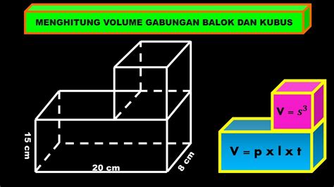 Menghitung Volume Gabungan Bangun Ruang Balok Dan Kubus Youtube