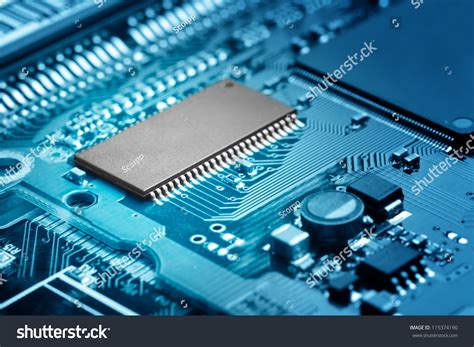 Closeup Electronic Circuit Board Processor Stock Photo Edit Now