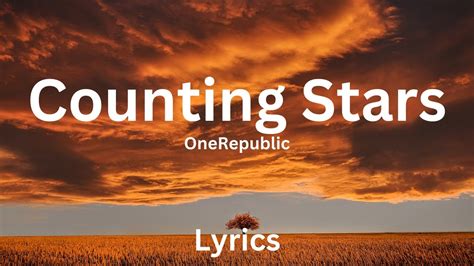 Counting Stars Onerepublic Lyrics Youtube