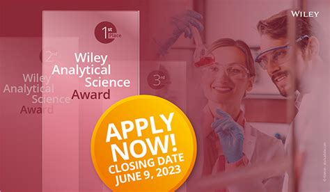 Wiley Analytical Science Award 2024 2023 Wiley Analytical Science