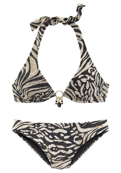 Bruno Banani B Gel Bikini Esa Braun Bedruckt Cup D