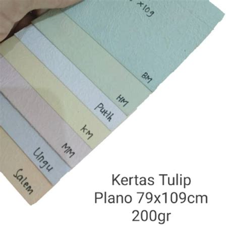 Jual Kertas Tulip Plano Tebal 200gr 79x109cm Shopee Indonesia