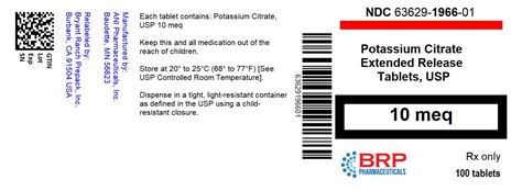 Potassium Citrate Tablet Extended Release