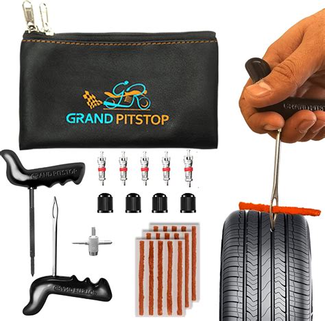 GRAND PITSTOP Kit de reparación universal de neumáticos de 27 piezas